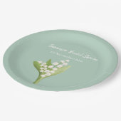 リリーオブザバレーブーケブライダルシャワー ペーパープレート (アングル)