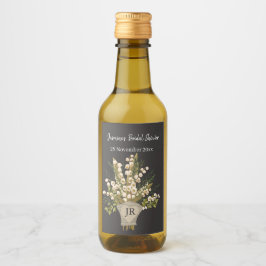 リリーオブザバレーブーケブライダルシャワー ワインラベル