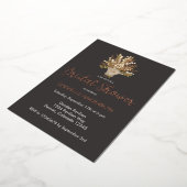 リリーオブザバレーブーケブライダルシャワー 箔招待状 (回転した状態)