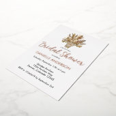 リリーオブザバレーブーケブライダルシャワー 箔招待状 (回転した状態)