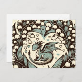 リリーオブザバレーベビードラゴンかわいいドラゴン ポストカード (正面/裏面)