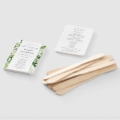 リリーオブザバレーホワイトフローラ結婚式 プログラム ハンドファン (組立なし)