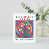 リリーオブザバレーメイ誕生月フラワーボホ ポストカード (スタンド正面)