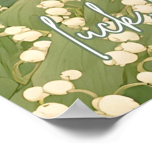 リリーオブザバレーメイ誕生月花日本の ポスター (角)