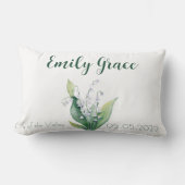 リリーオブザバレーメイ誕生花 ランバークッション (正面)