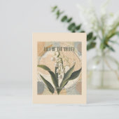 リリーオブザバレーレトロメイ誕生月花 ポストカード (スタンド正面)