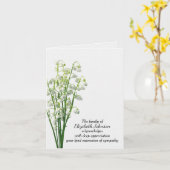 リリーオブザバレー悔やみや弔慰サンキューファミリー カード (黄色い花)