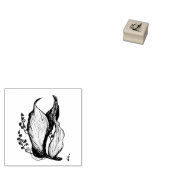 リリーオブザバレー春フラワー、オリジナルアート ラバースタンプ (押印)