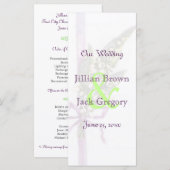 リリーオブザバレー結婚式 プログラム (正面/裏面)