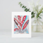 リリーオブザバレー誕生月花の水色 ポストカード (スタンド正面)