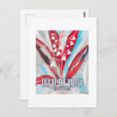 リリーオブザバレー誕生月花の水色 ポストカード (正面/裏面)