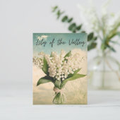 リリーオブザバレー誕生月花レトロ ポストカード (スタンド正面)