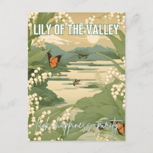 リリーオブザバレー誕生月花日本の ポストカード