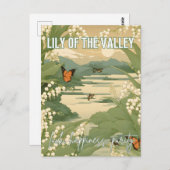 リリーオブザバレー誕生月花日本の ポストカード (正面/裏面)