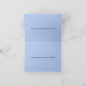 リリーオブザバレーIIライトブルー無地のカスタム サンキューカード (内部)