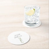 リリーオブバレーコレクション || ホワイトカスタムナプキンス ラウンドペーパーコースター (インサイチュ)