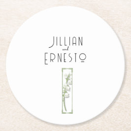 リリーオブバレーコレクション || ホワイトカスタムナプキンス ラウンドペーパーコースター