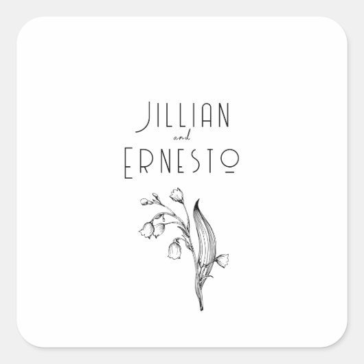 リリーオブバレーコレクション || ホワイトカスタム スクエアシール (正面)