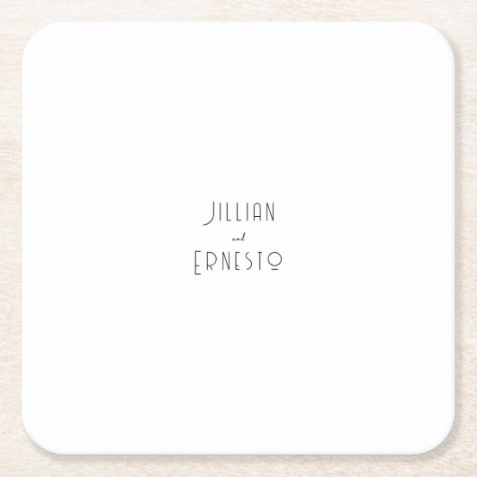 リリーオブバレーコレクション || ホワイトカスタム スクエアペーパーコースター (正面)