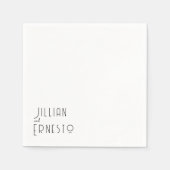 リリーオブバレーコレクション || ホワイトカスタム スタンダードカクテルナプキン (正面)