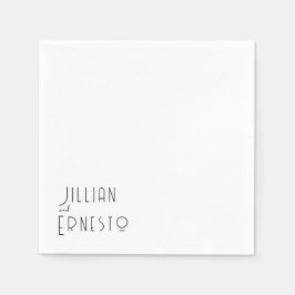 リリーオブバレーコレクション || ホワイトカスタム スタンダードカクテルナプキン