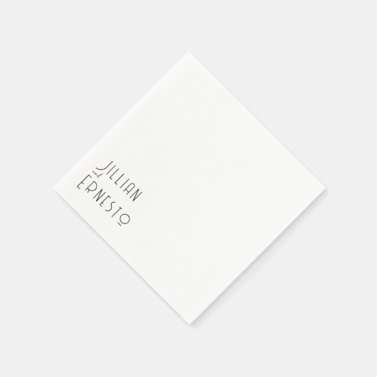 リリーオブバレーコレクション || ホワイトカスタム スタンダードカクテルナプキン (角)