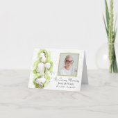 リリーオブバレーフラワーズ葬儀悔やみや弔慰ありがとう サンキューカード (正面)