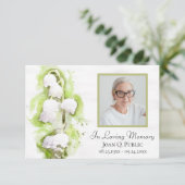 リリーオブバレーフラワーズ葬儀記念悔やみや弔慰 サンキューカード (スタンド正面)