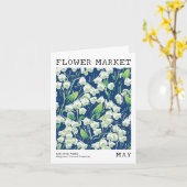 リリーオブバレー誕生フラワーマーケットメイ誕生日 カード (黄色い花)