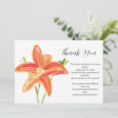 リリーオレンジフローラ葬儀デスサンキュー 招待状 (スタンド正面)