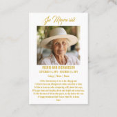 リリークロス聖なる書物、 経典写真葬儀記念館 名刺 (裏面)