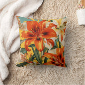 リリーコラージスカーフデザインモックアップ クッション (ブランケット)