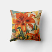 リリーコラージスカーフデザインモックアップ クッション (裏面)