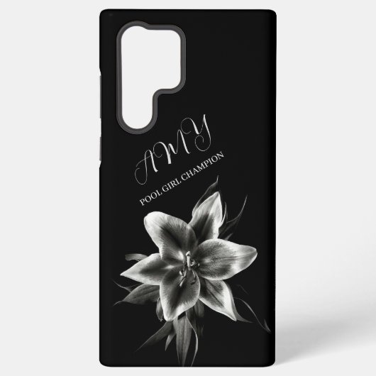 リリーサムスンギャラクシーS22ウルトラタフケース、光沢 SAMSUNG GALAXYケース (裏面)