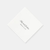 リリーシンプルクラシックエレガントウェディング スタンダードカクテルナプキン (角)