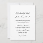 リリーシンプルクラシックエレガントウェディング 招待状 (正面)