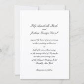 リリーシンプルクラシックエレガントウェディング 招待状 (正面)