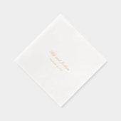 リリーシンプルクラシックエレガントウェディング 箔ナプキン (右)