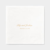 リリーシンプルクラシックエレガントウェディング 箔ナプキン (正面)