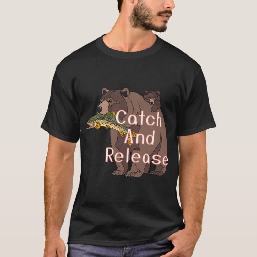 リリースする熊 Tシャツ (正面)