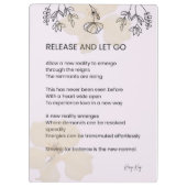 リリースと手放す – 自己愛の詩 クリップボード (裏面)