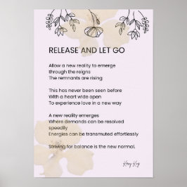 リリースと手放す – 自己愛の詩 ポスター