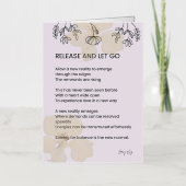 リリースと手放す – 自己愛の詩 箔グリーティングカード (正面)