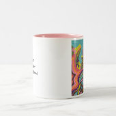 「リリース」オリジナル抽象芸術 ツートーンマグカップ (中央)