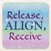 リリース、整列、受信コースター スクエアペーパーコースター (正面)