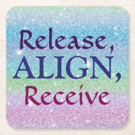 リリース、整列、受信コースター スクエアペーパーコースター