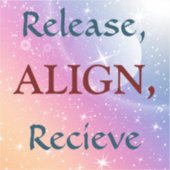 リリース、整列、受信ステッカー シール (正面)