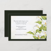 リリーズ悔やみや弔慰サンキューカード サンキューカード (正面/裏面)