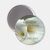 リリーデザインで日付を保存する マグネット (正面/裏面)