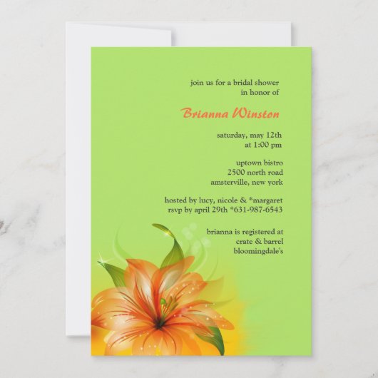 リリーデュー招待状 招待状 (正面)